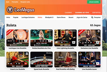 Oferta de jogos do LeoVegas Cassino